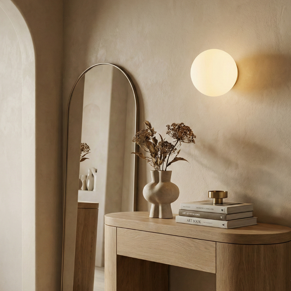 Nowoczesna szklana kinkietowa lampa ścienna minimalistyczna 4