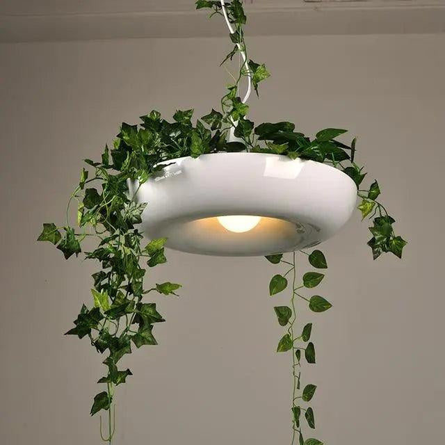 Nowoczesna lampa wisząca z doniczką, styl skandynawski 6