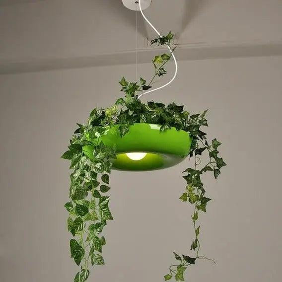 Nowoczesna lampa wisząca z doniczką, styl skandynawski 7
