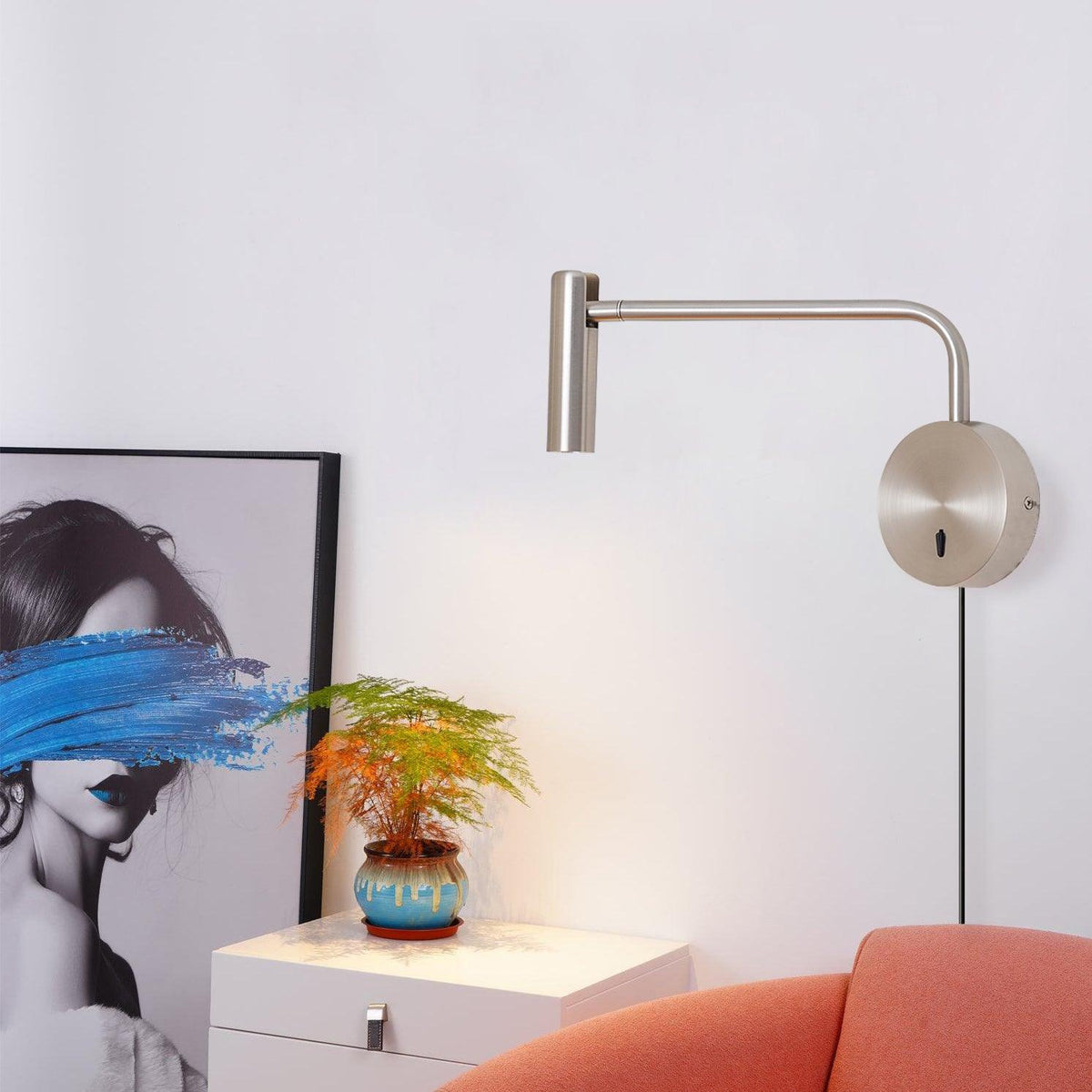 Nowoczesna lampa ścienna z regulowanym ramieniem LED 8