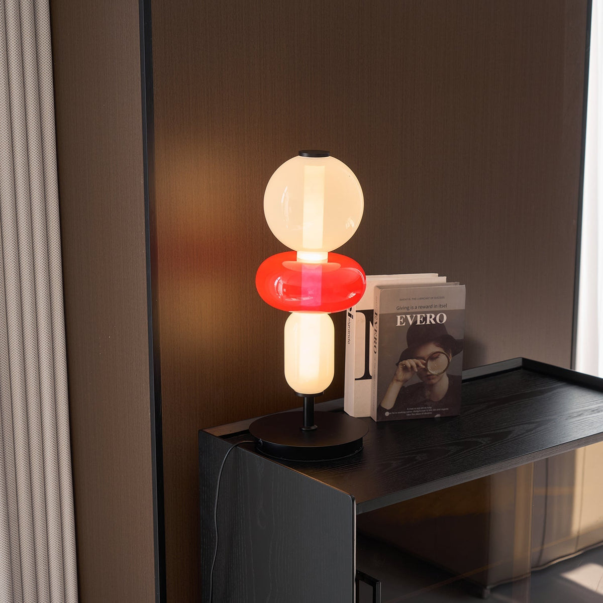 Elegancka Szklana Lampa Nocna z LED 8