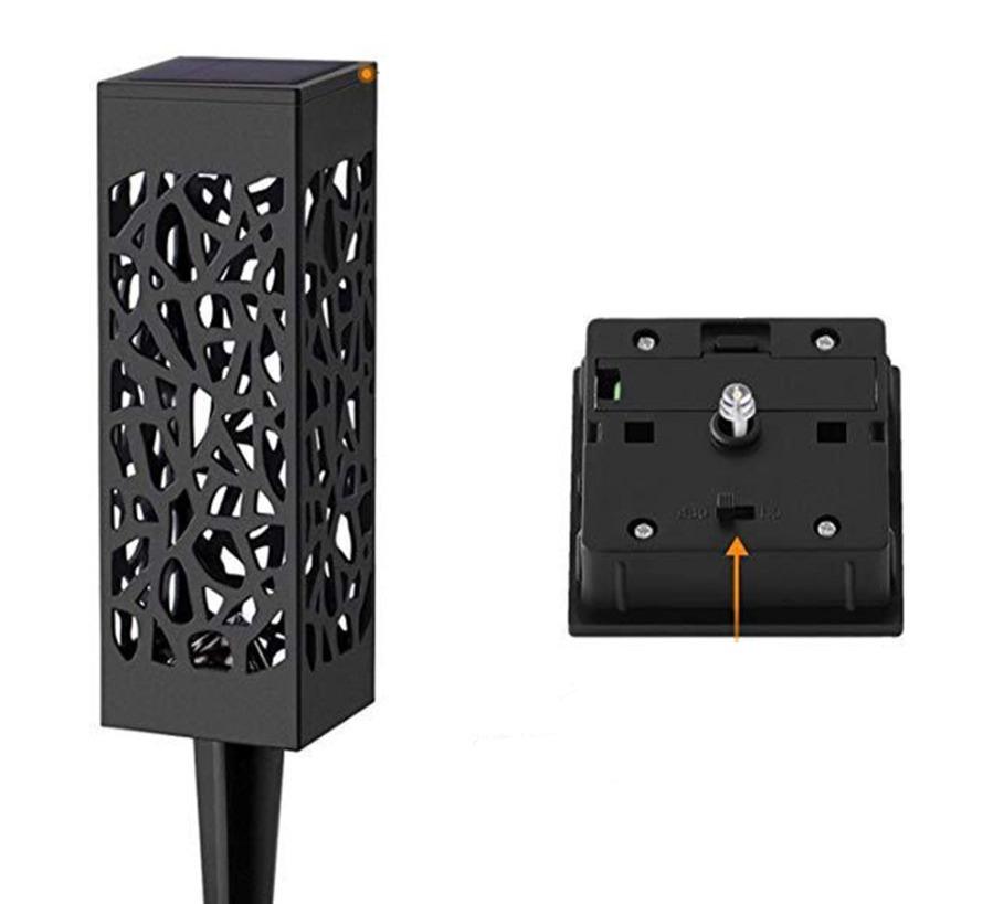 Zewnętrzna latarnia solarna LED z dekoracyjnym wzorem światła