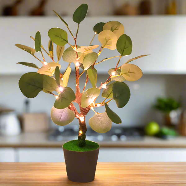 USB-nachtlamp met verlichte takken en bloemen