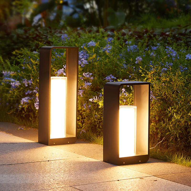 Nowoczesna solarna lampa zewnętrzna wolnostojąca