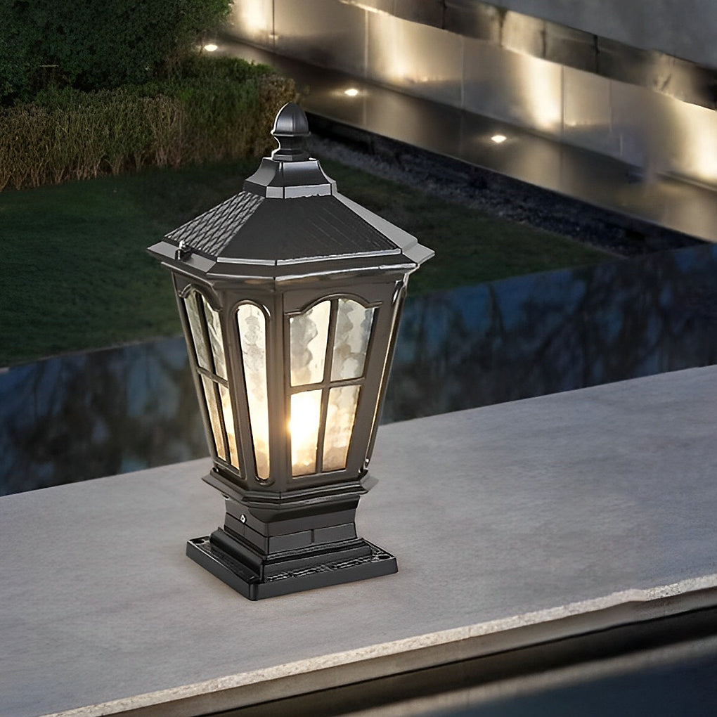 Solarowa lampa ogrodowa na cokole z aluminium