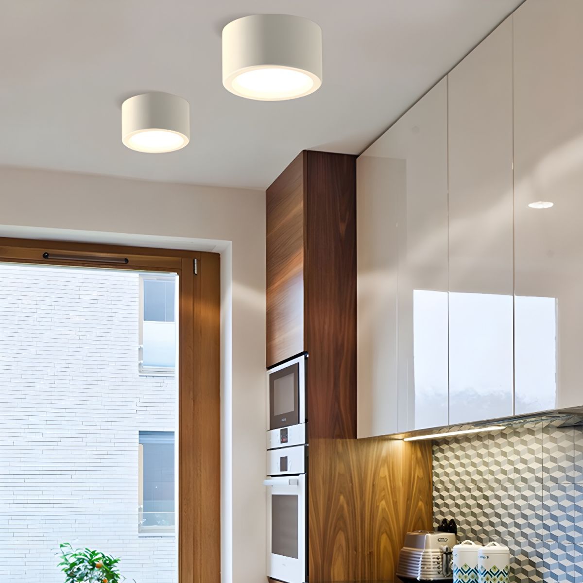 Nowoczesna cylindryczna lampa sufitowa LED