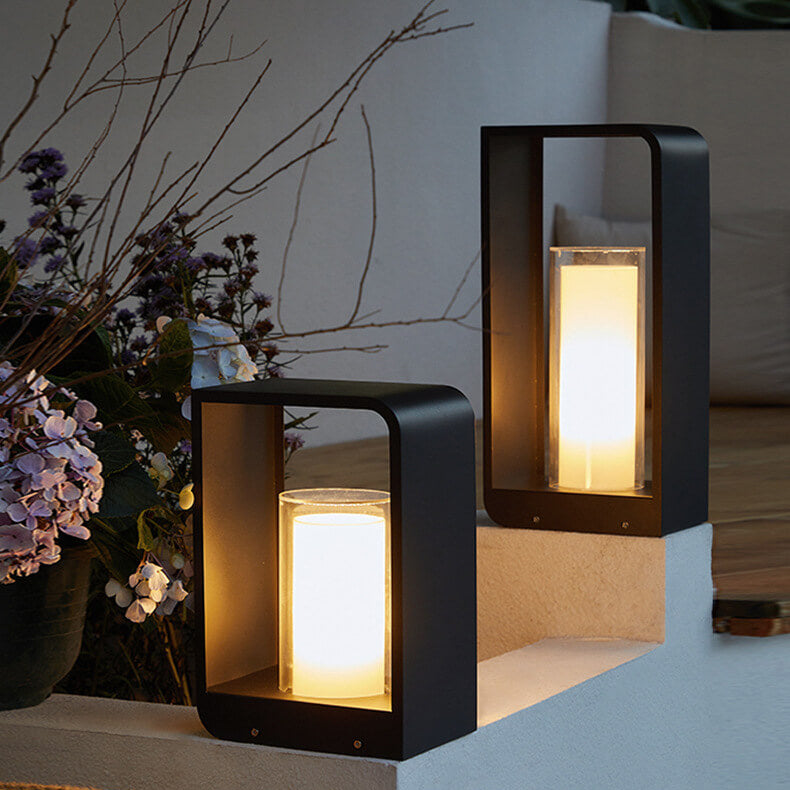 Nowoczesna solarna lampa zewnętrzna wolnostojąca