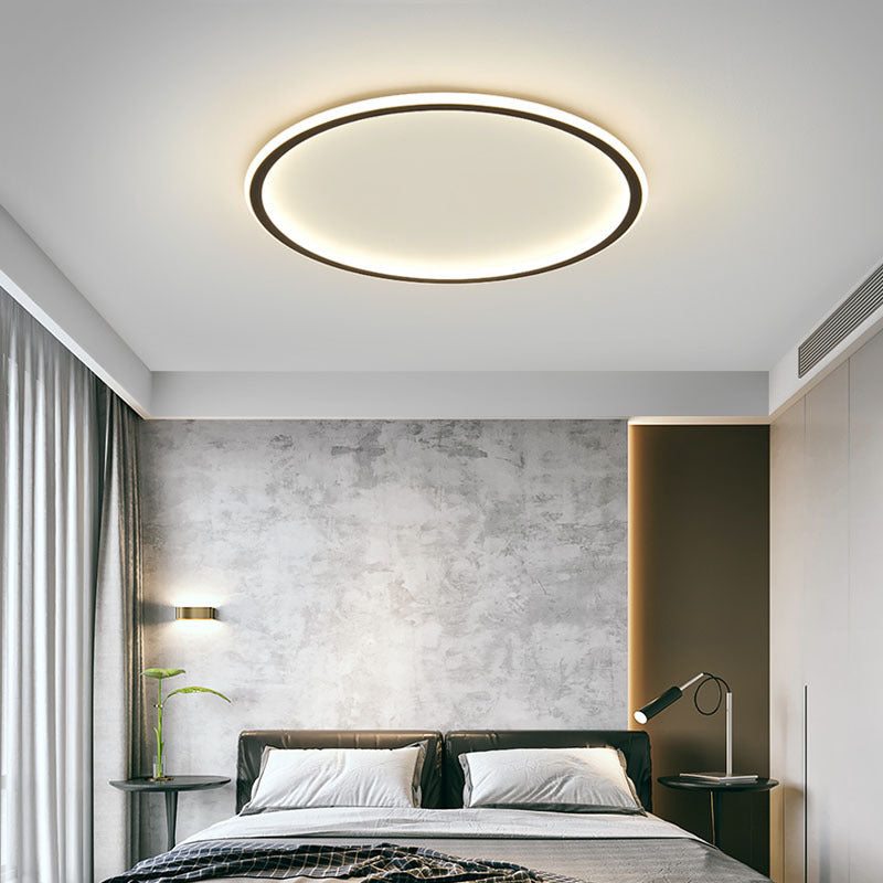 Minimalistyczna skandynawska okrągła lampa sufitowa LED