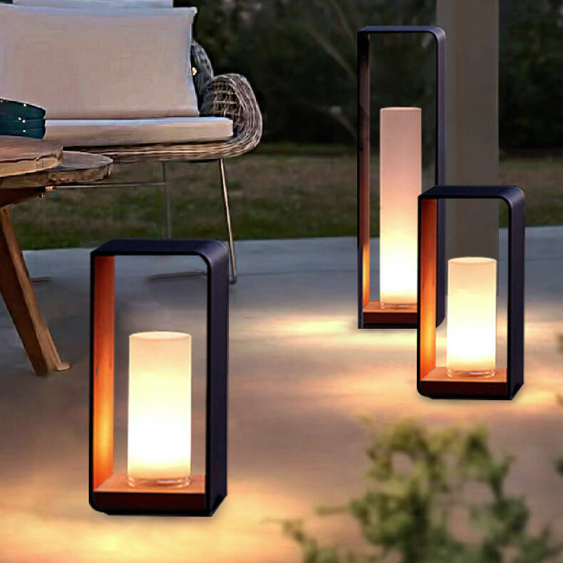 Nowoczesna solarna lampa zewnętrzna wolnostojąca