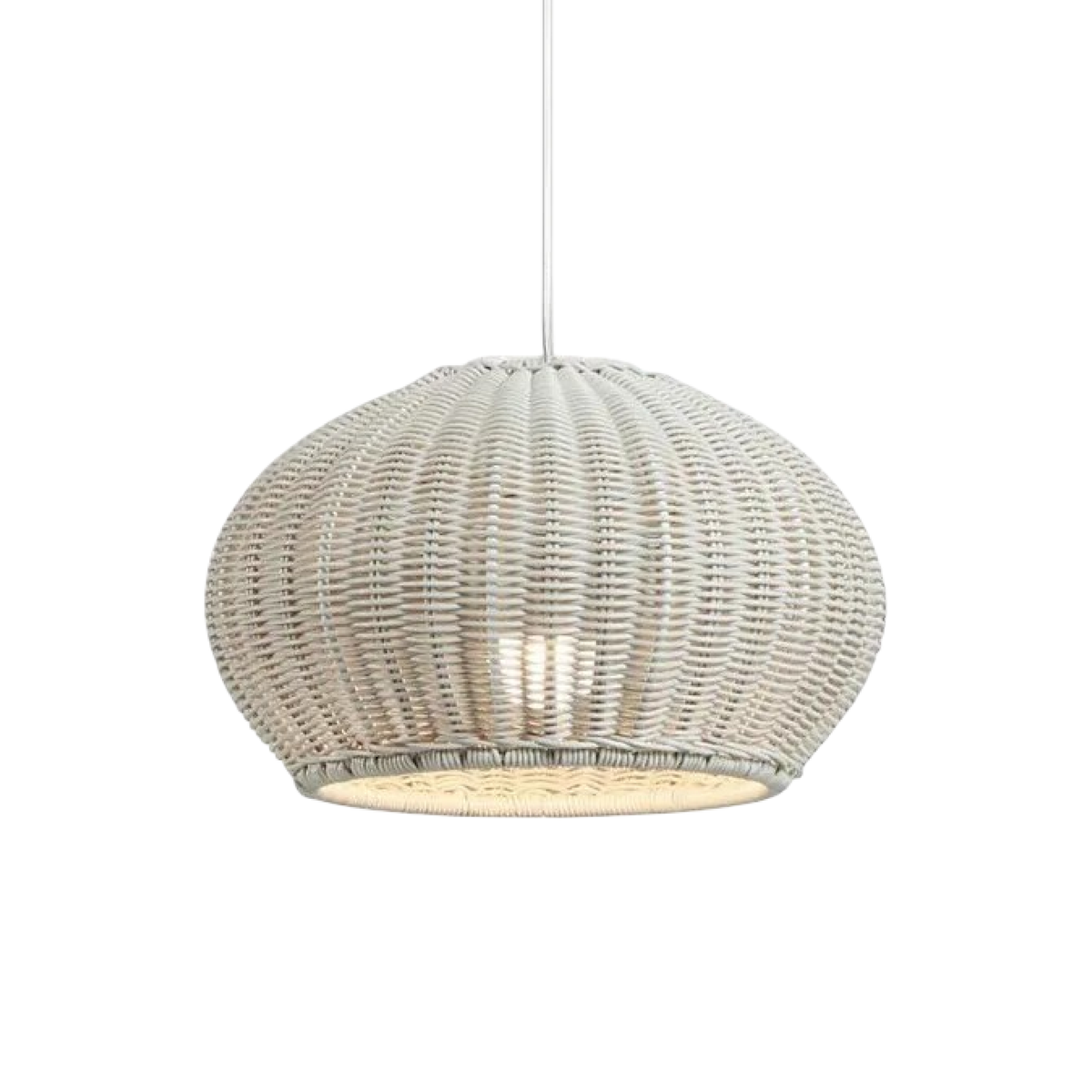 Lampa sufitowa z organicznego plecionego bambusa