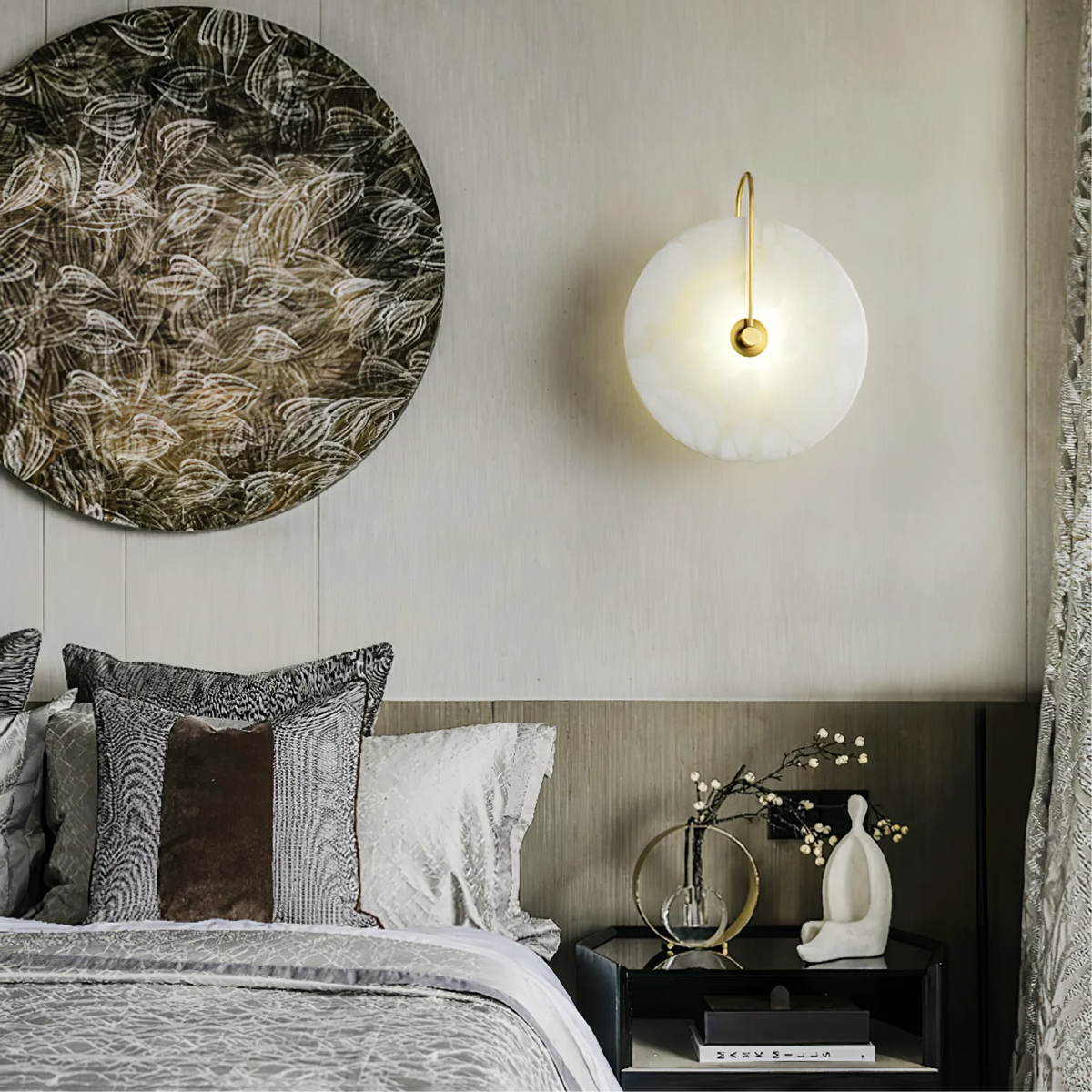 Minimalistyczna marmurowa lampa ścienna LED