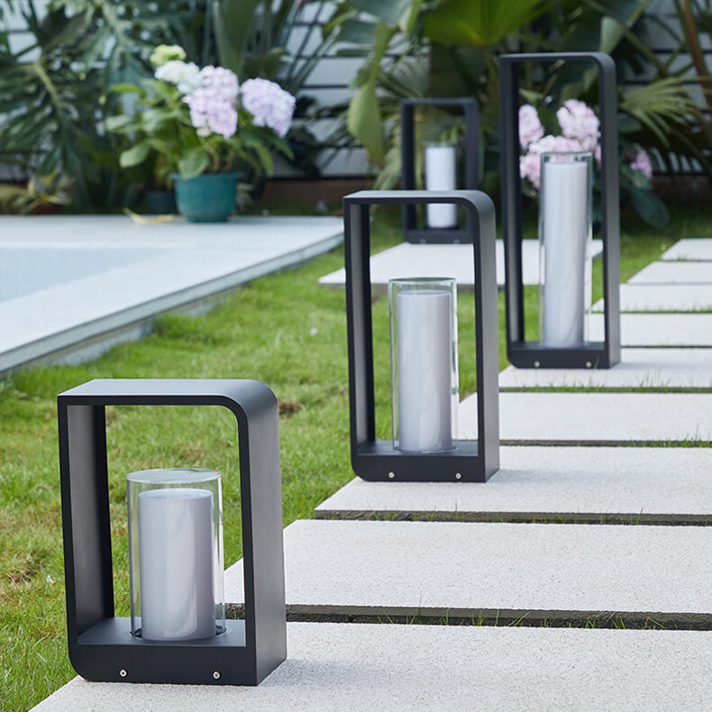 Nowoczesna solarna lampa zewnętrzna wolnostojąca