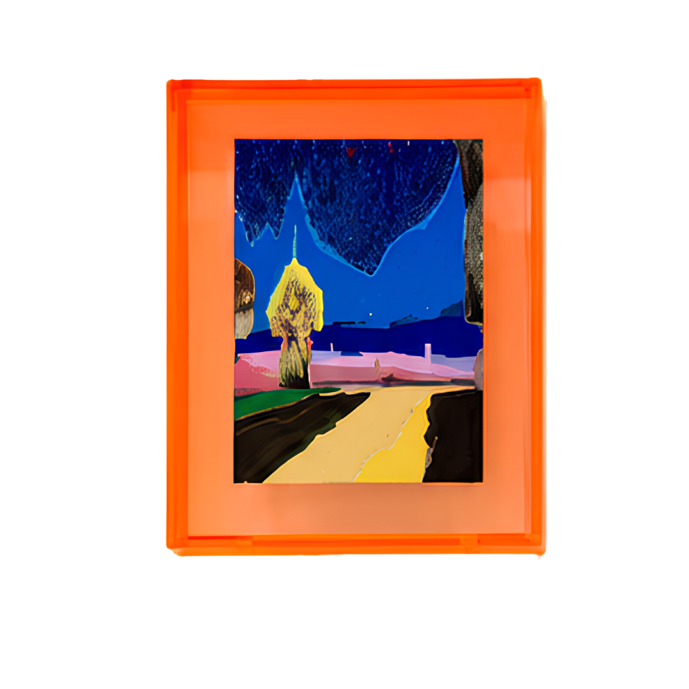 Akrylowa ramka na zdjęcia w neonowym kolorze