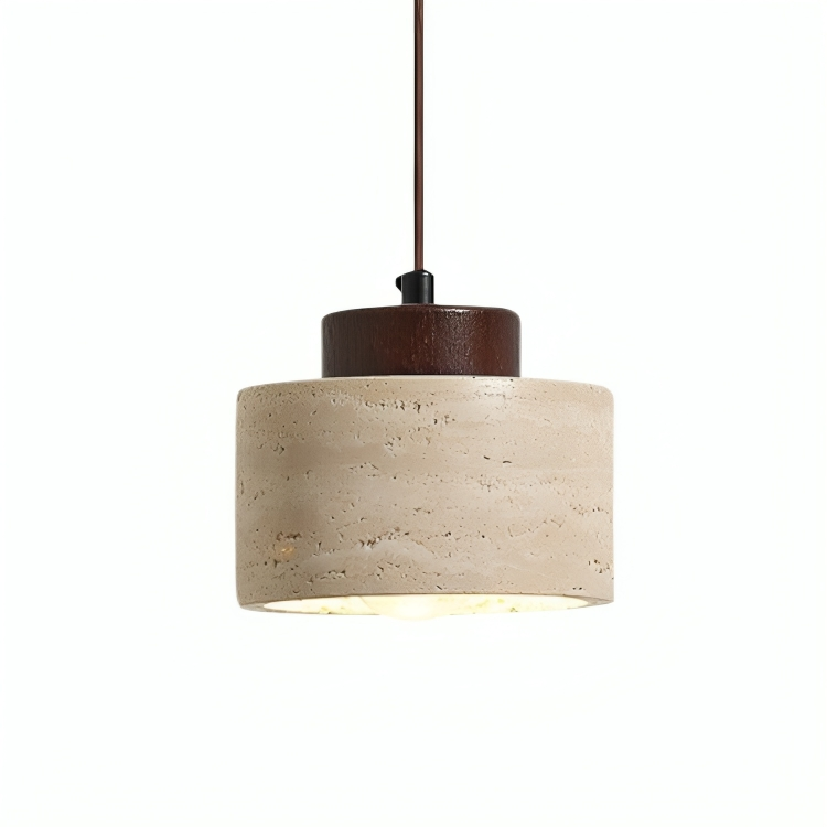 Lampa wisząca z trawertynu
