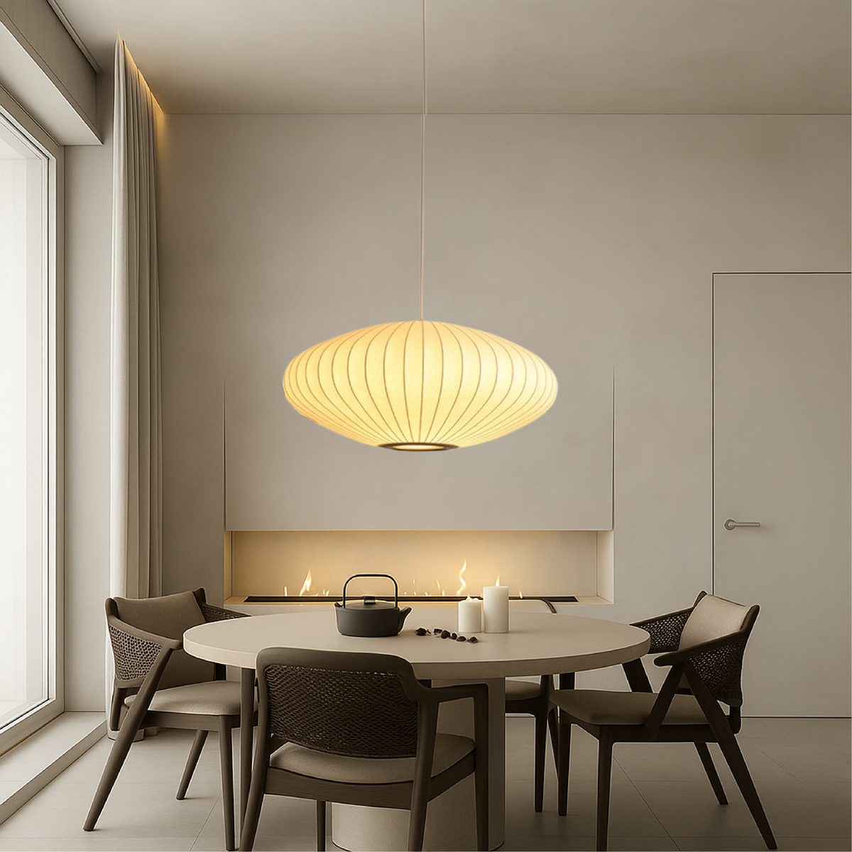 Włoska jedwabna lampa wisząca