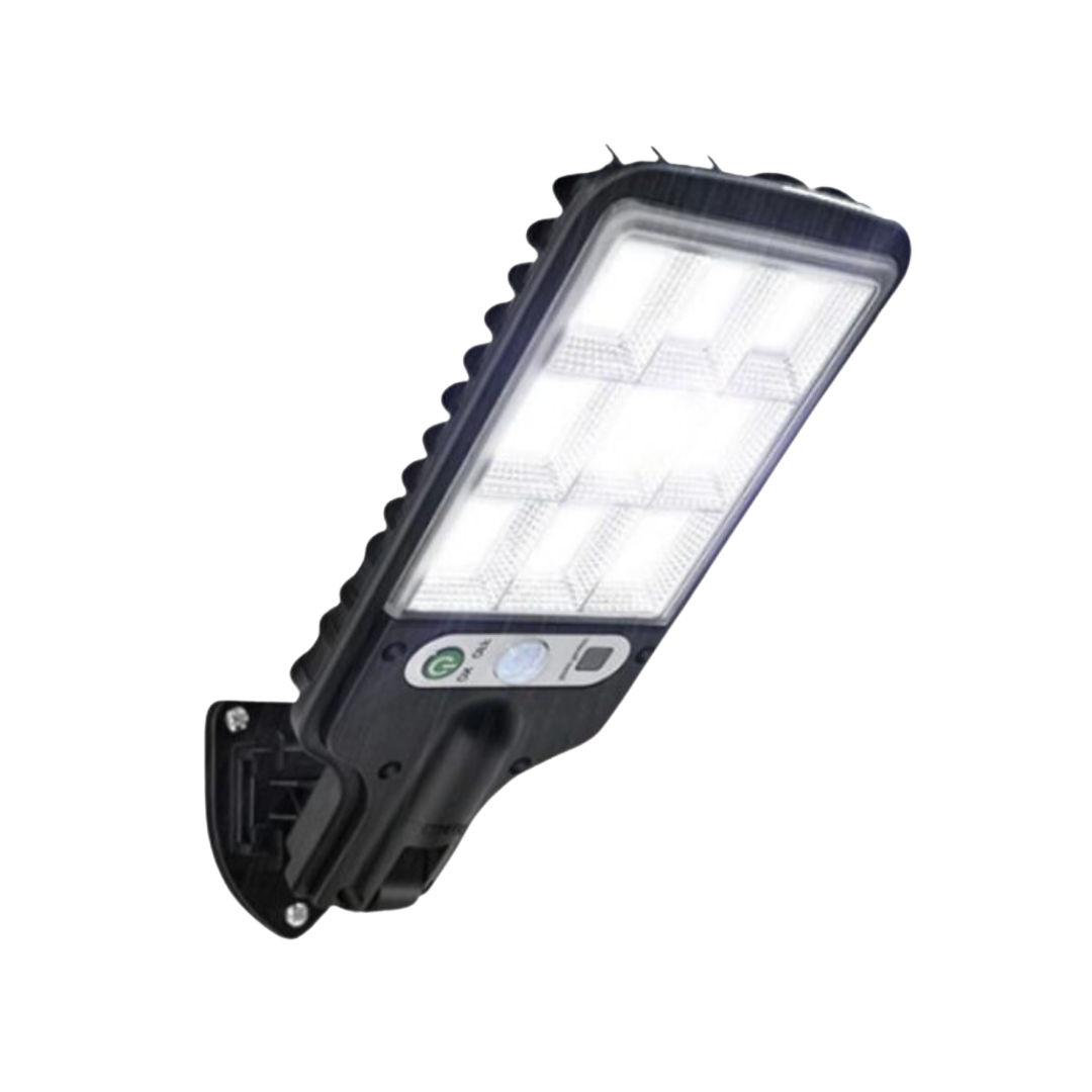Solarowa lampa LED z panelem słonecznym i czujnikiem ruchu