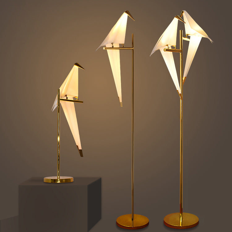 Estetyczna magnetyczna lampa ścienna origami w kształcie ptaka