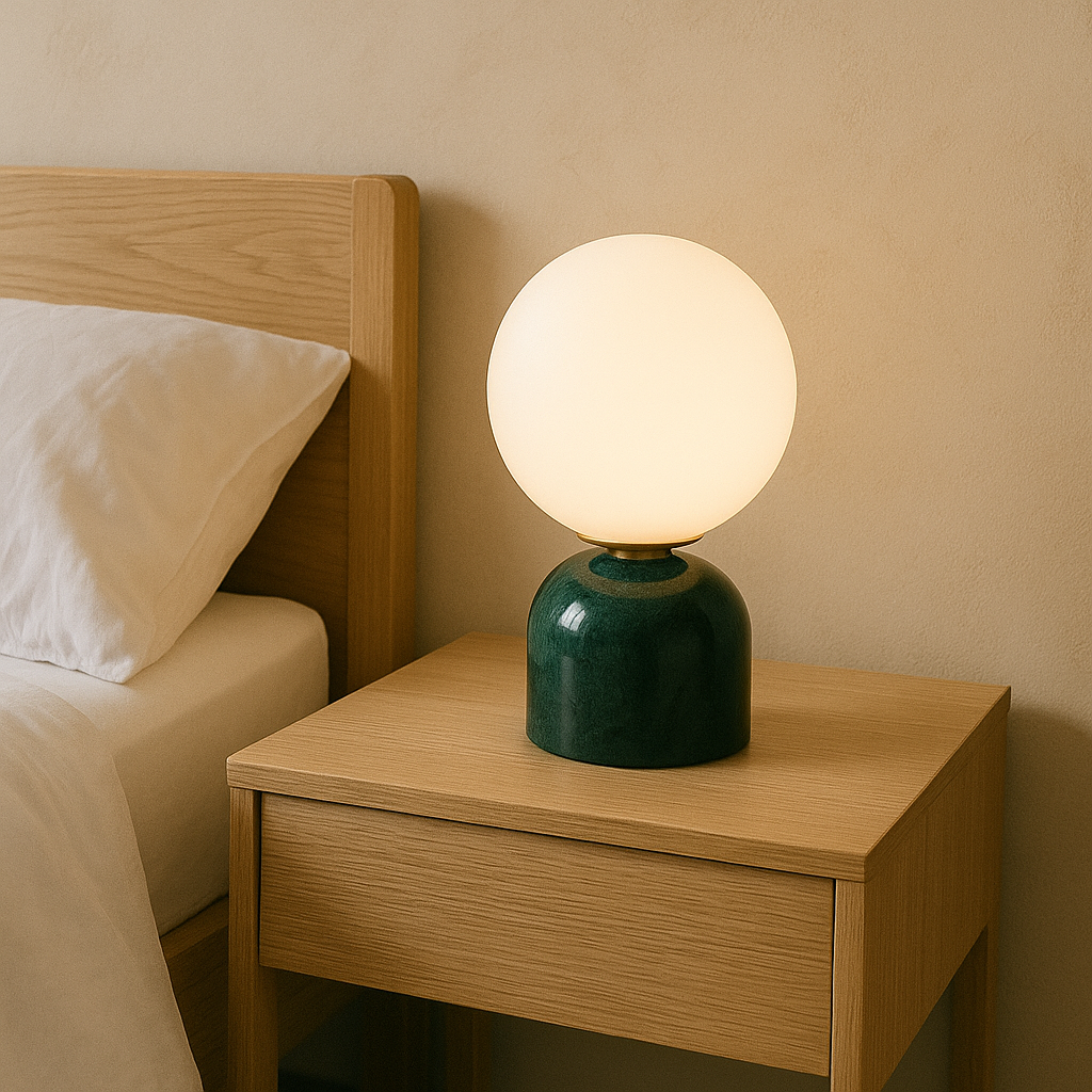 Skandynawska minimalistyczna lampa stołowa