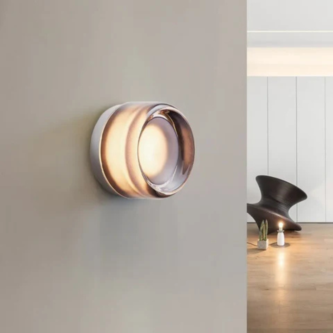 Ronde acryl LED-wandlamp met ingebouwde diffuser