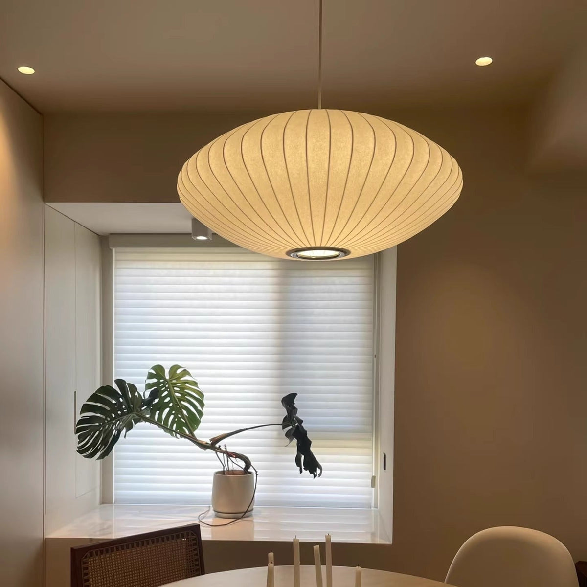 Włoska jedwabna lampa wisząca