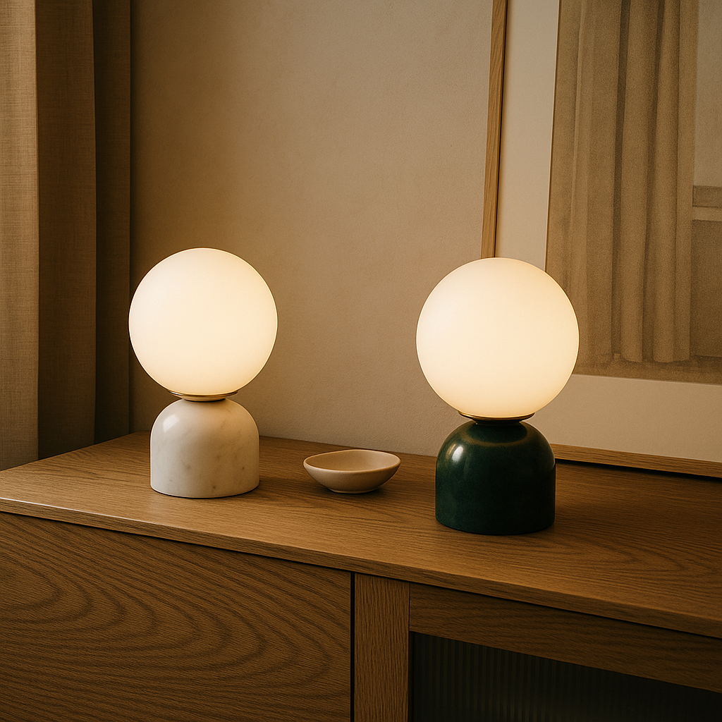 Skandynawska minimalistyczna lampa stołowa