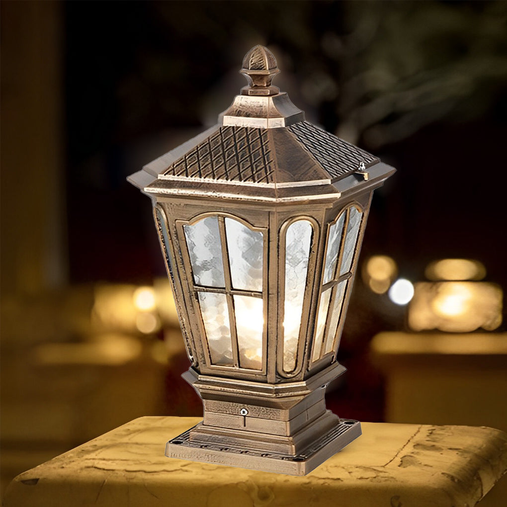 Solarowa lampa ogrodowa na cokole z aluminium