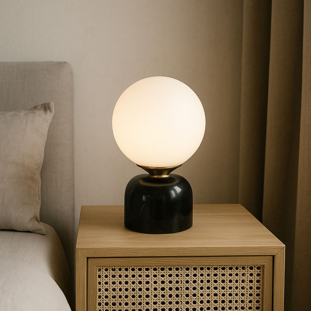 Skandynawska minimalistyczna lampa stołowa