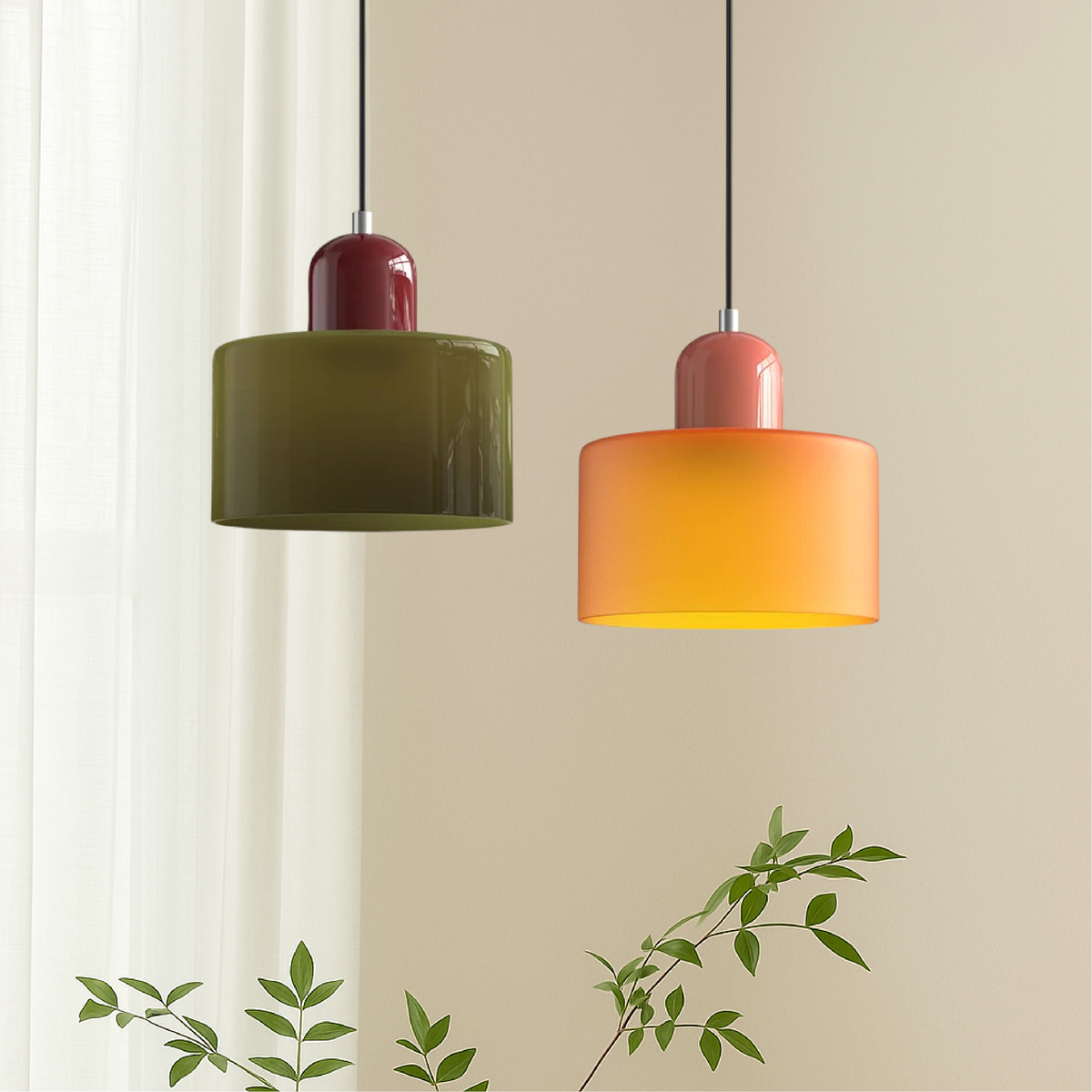 Artystyczna lampa wisząca w stylu Bauhaus
