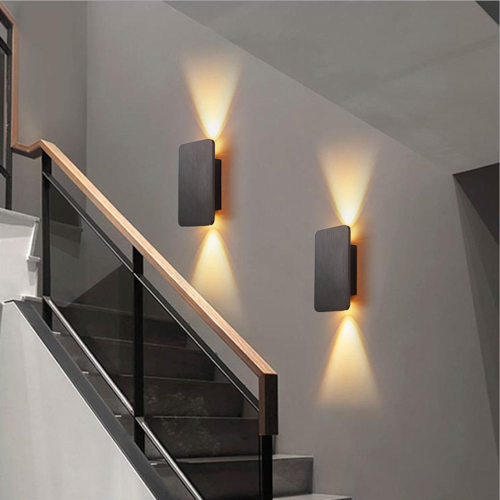 Interne rechthoekige metalen LED-wandlamp