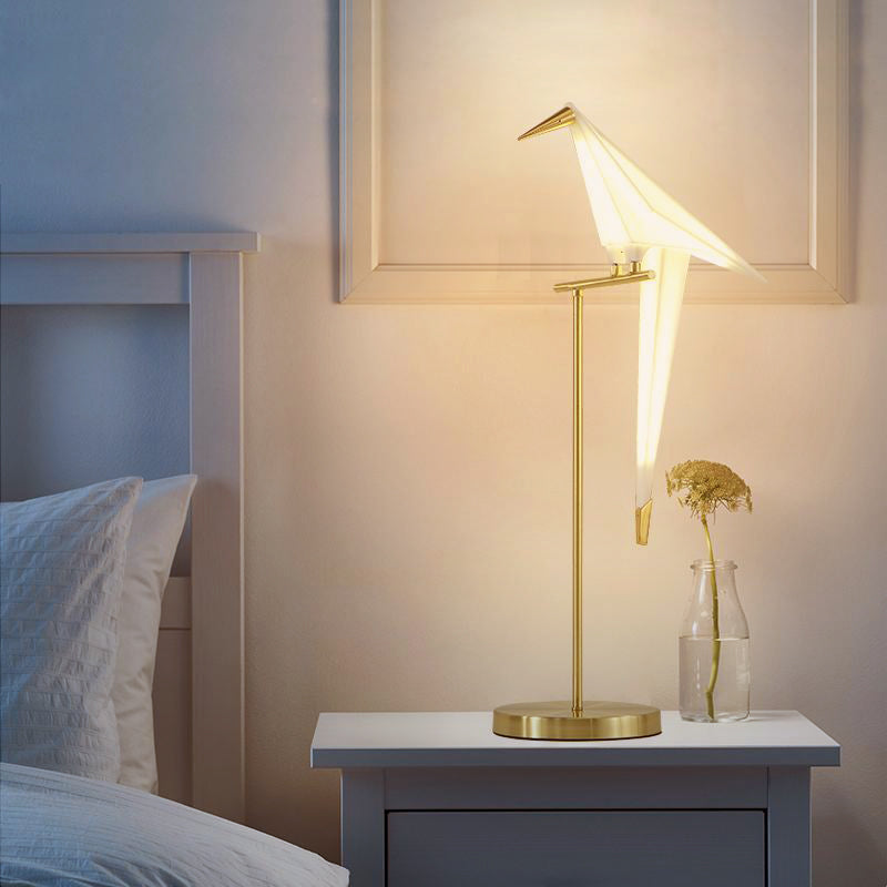 Estetyczna magnetyczna lampa ścienna origami w kształcie ptaka