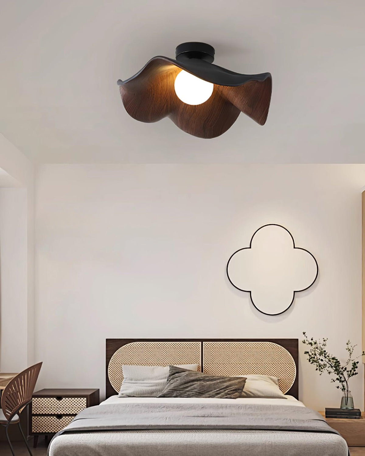 Plafonnier au plafond à forme douce et organique