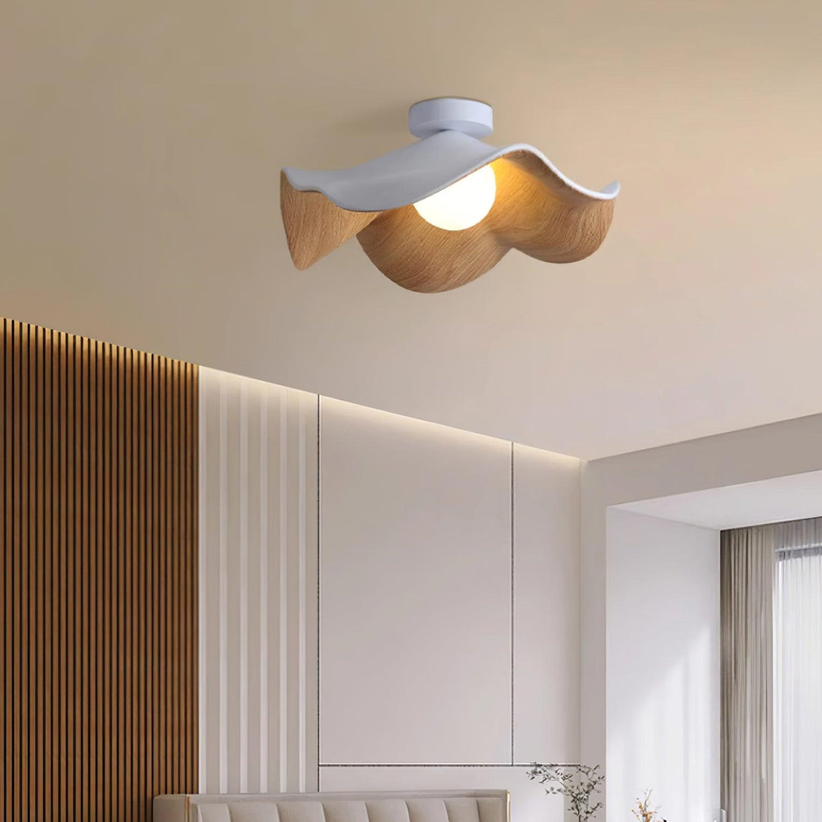 Plafonnier au plafond à forme douce et organique