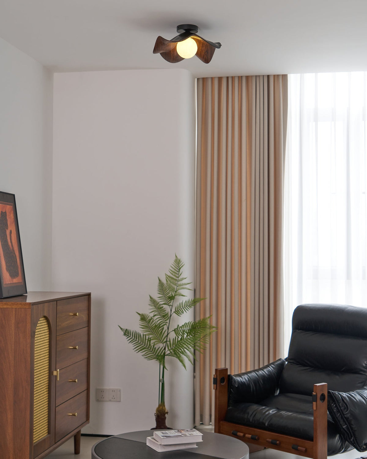 Plafonnier au plafond à forme douce et organique