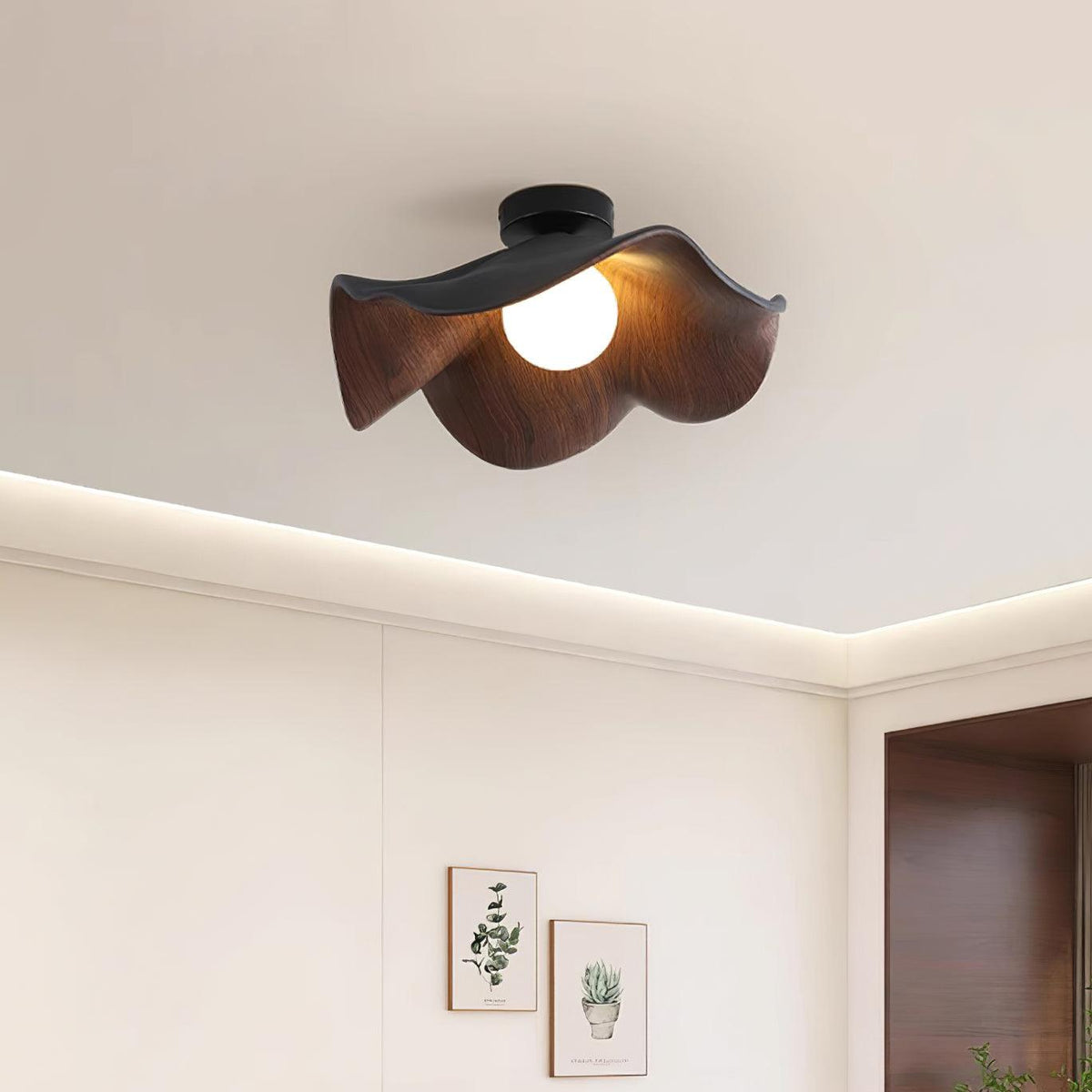 Plafonnier au plafond à forme douce et organique
