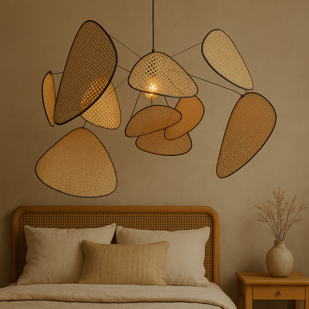 Minimalist rattan pendant lamp