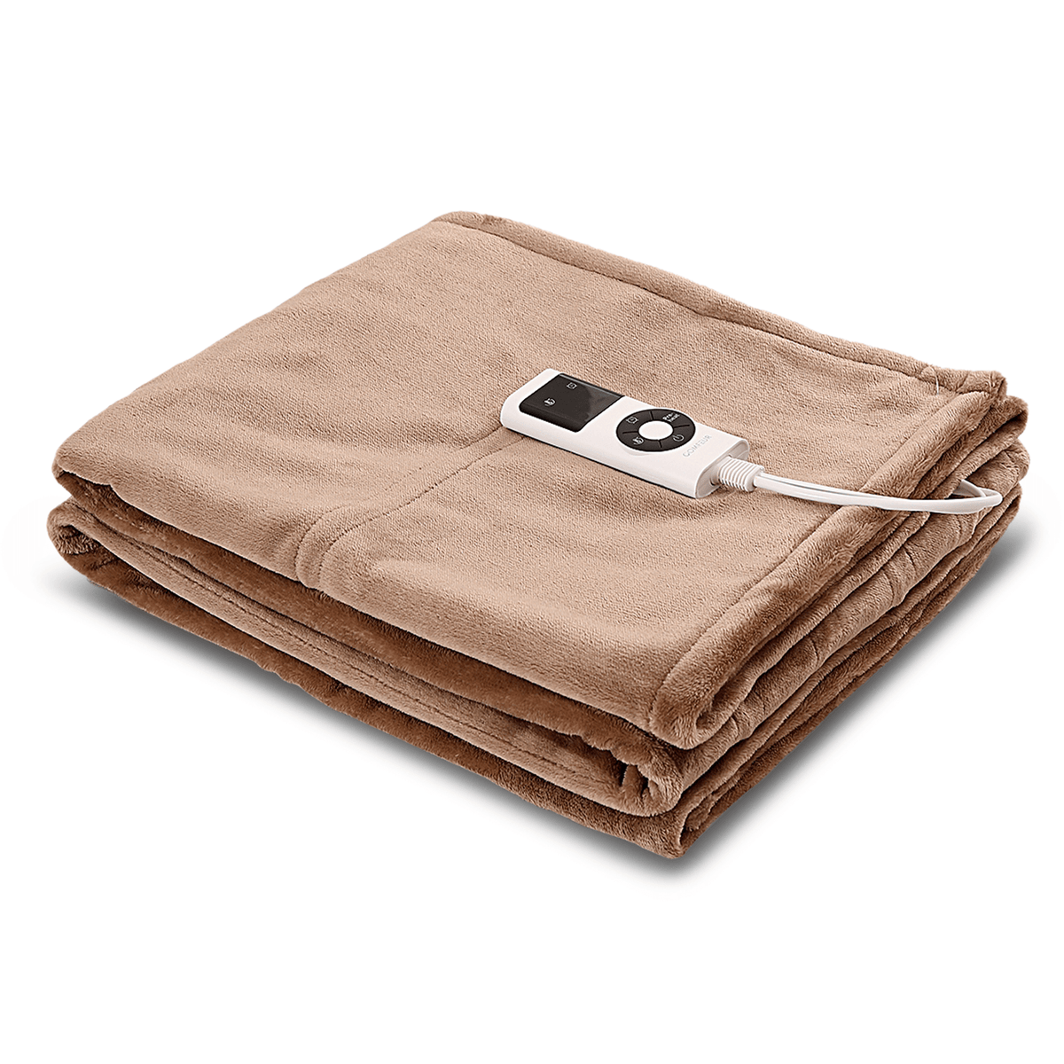 Soft electric blanket with nine heat levels and a remote control