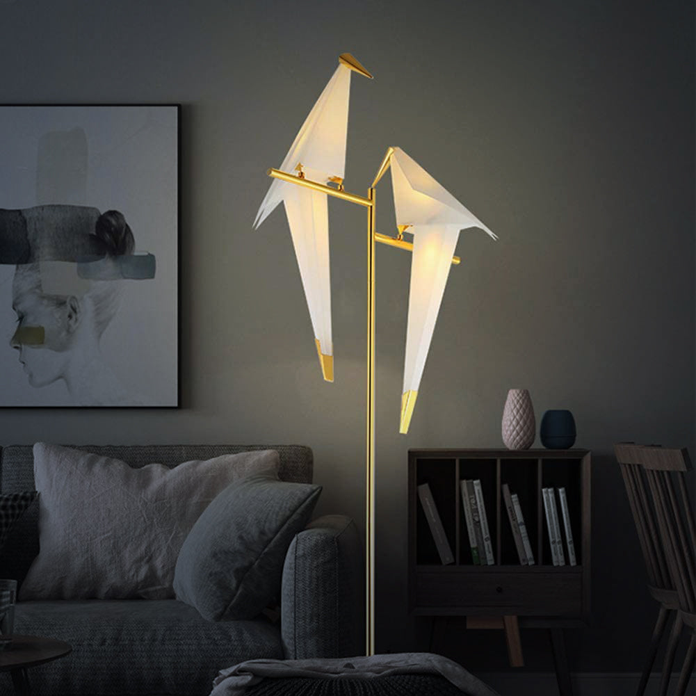Estetyczna magnetyczna lampa ścienna origami w kształcie ptaka