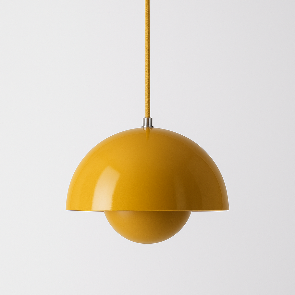 Lustre suspendu minimaliste multicolore en forme de demi-dôme  