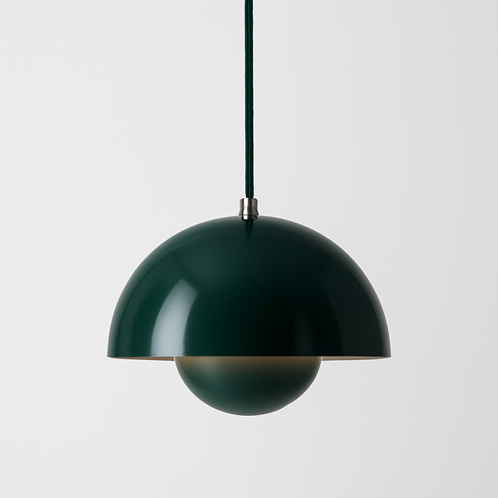 Lustre suspendu minimaliste multicolore en forme de demi-dôme  