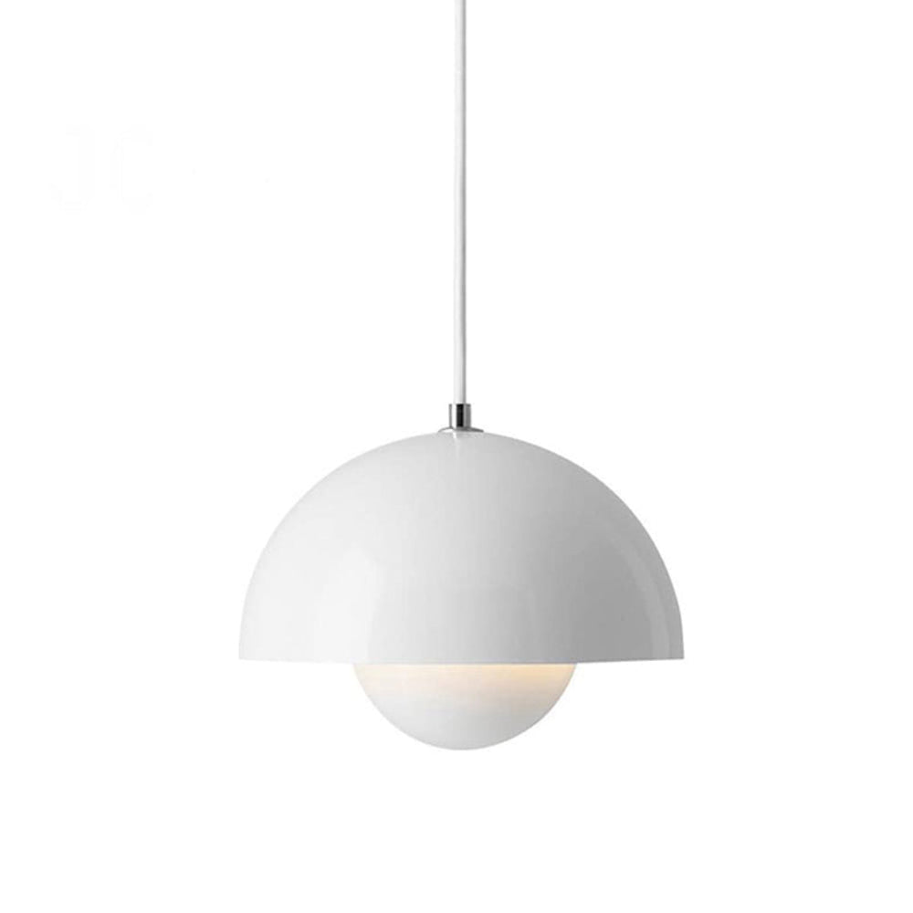 Lustre suspendu minimaliste multicolore en forme de demi-dôme  