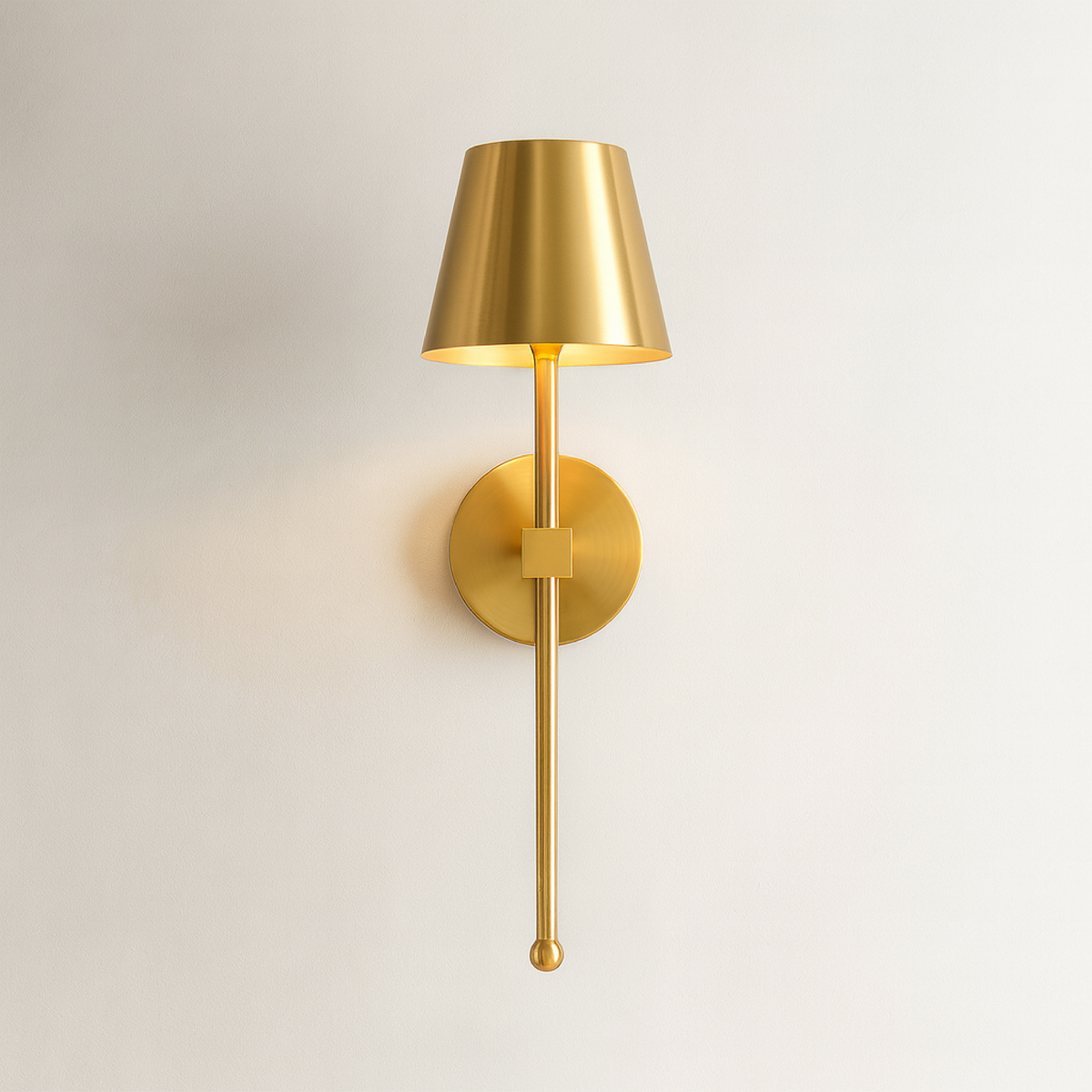 Minimalistyczna akumulatorowa bezprzewodowa lampa ścienna