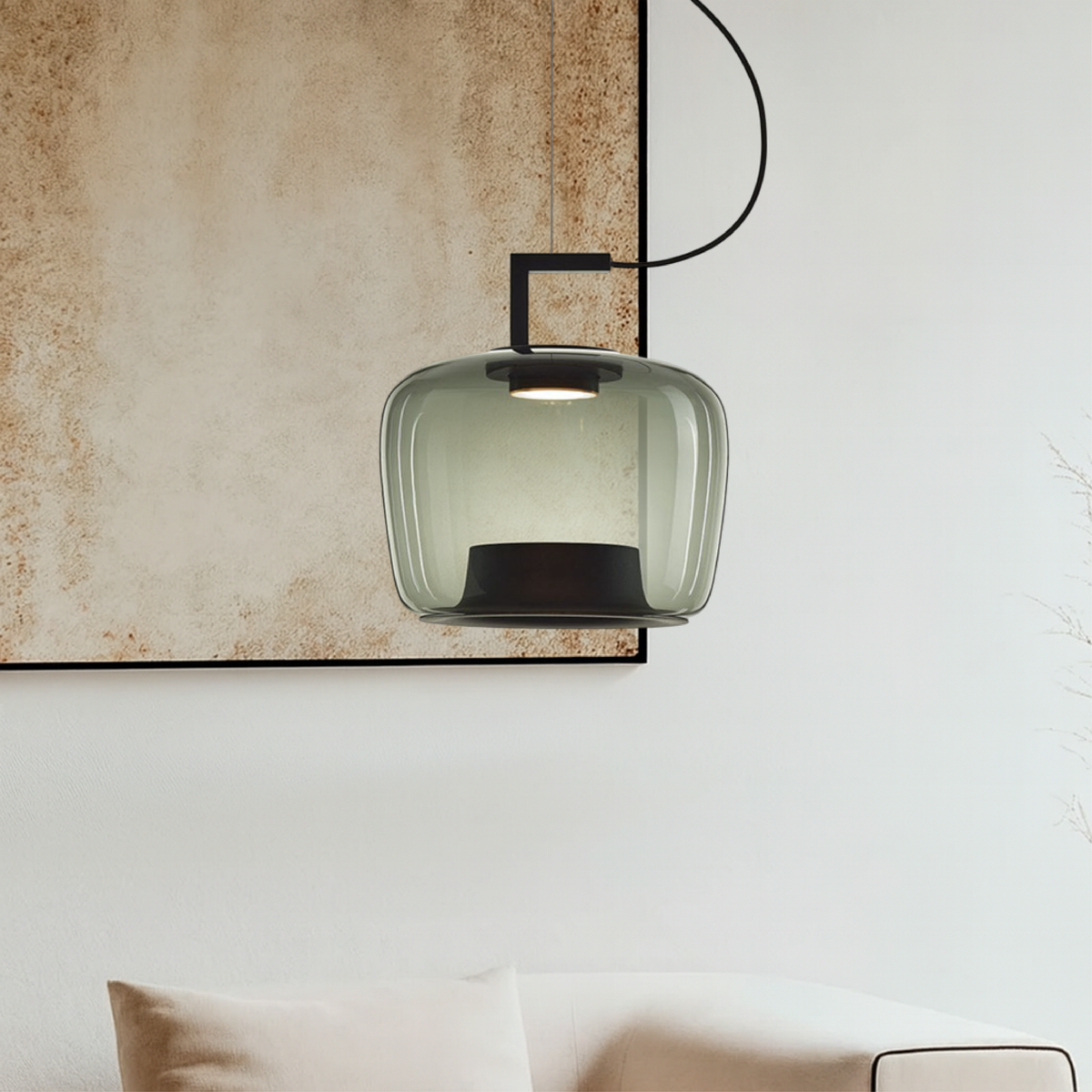 Klasyczna szklana lampa wisząca