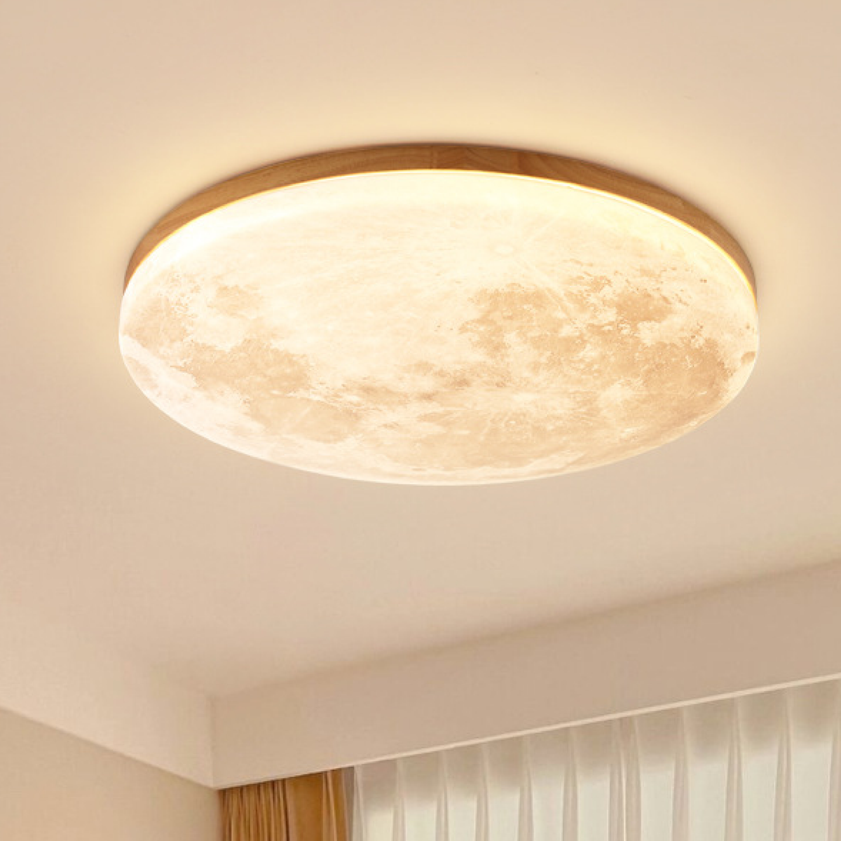 Nowoczesna lampa sufitowa w kształcie księżyca