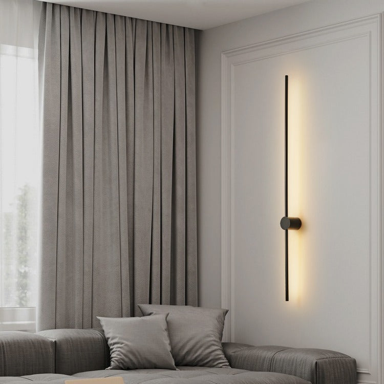 Minimalist linear wall sconce