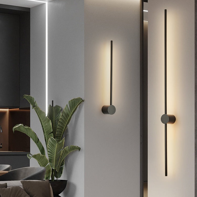 Minimalist linear wall sconce