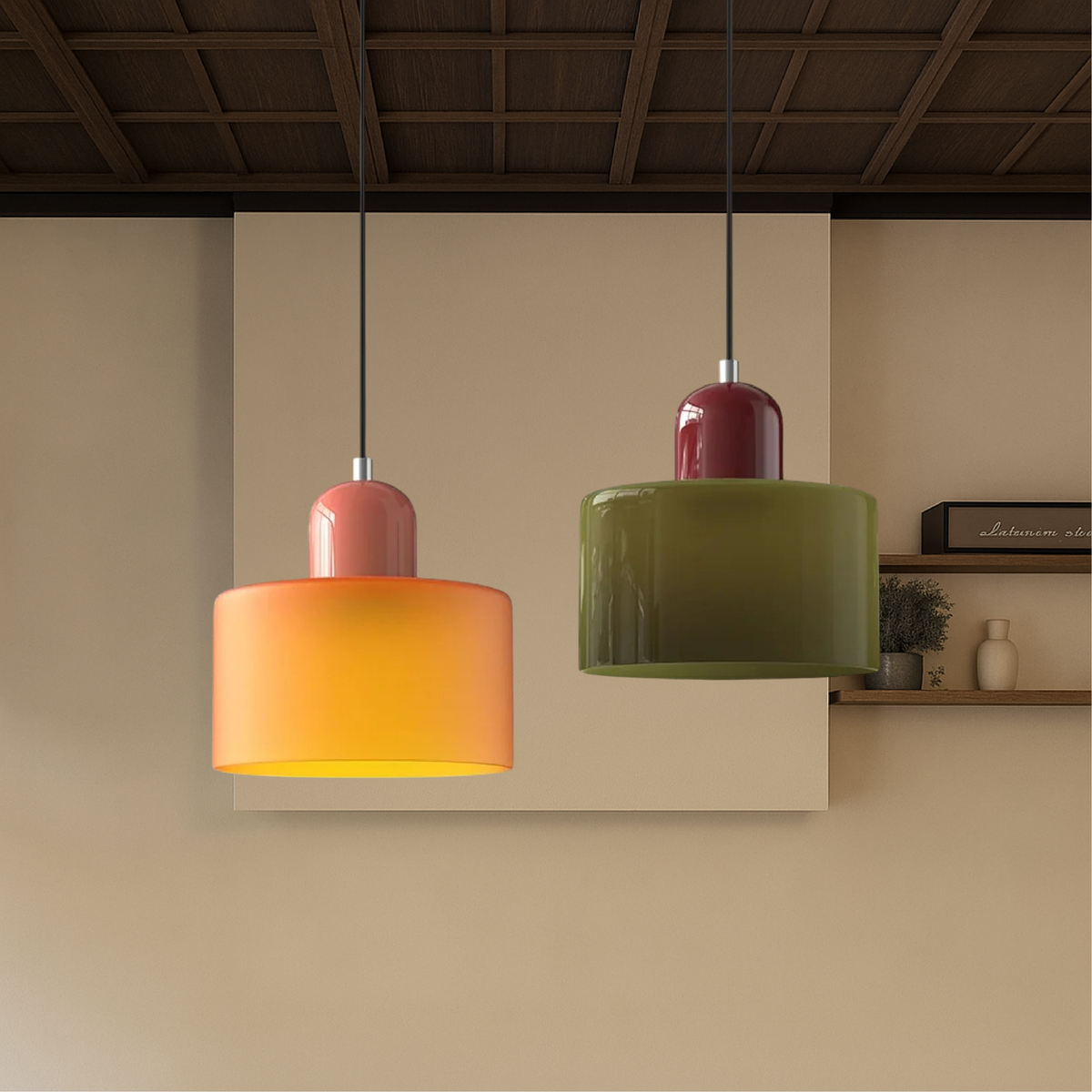 Artystyczna lampa wisząca w stylu Bauhaus