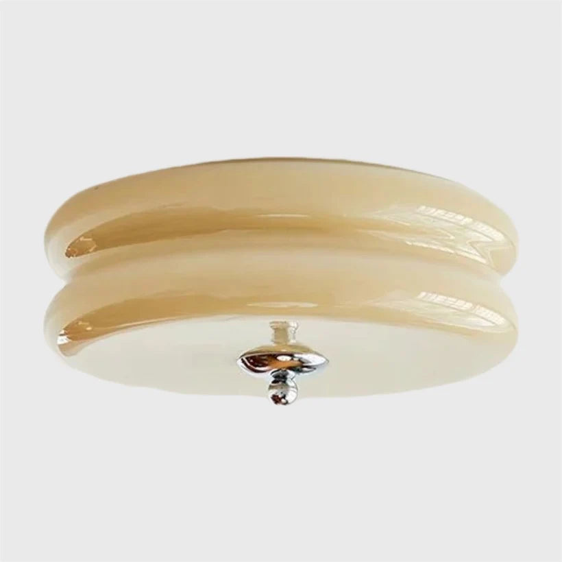 Noordse plafondlamp met gelaagde glazen lampenkap