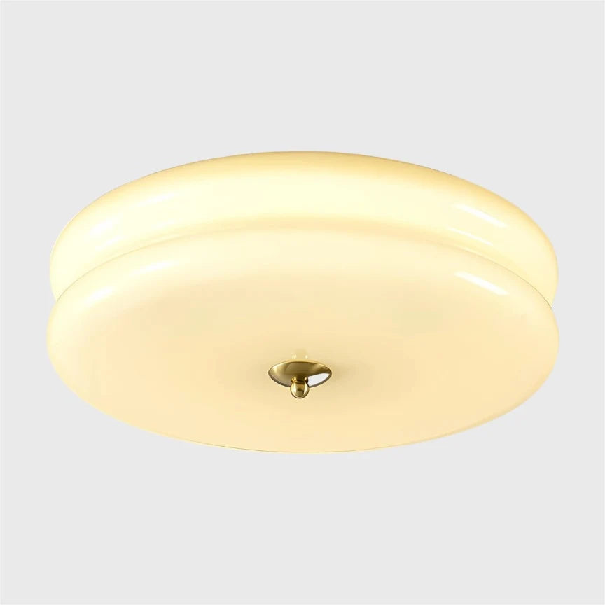 Noordse plafondlamp met gelaagde glazen lampenkap