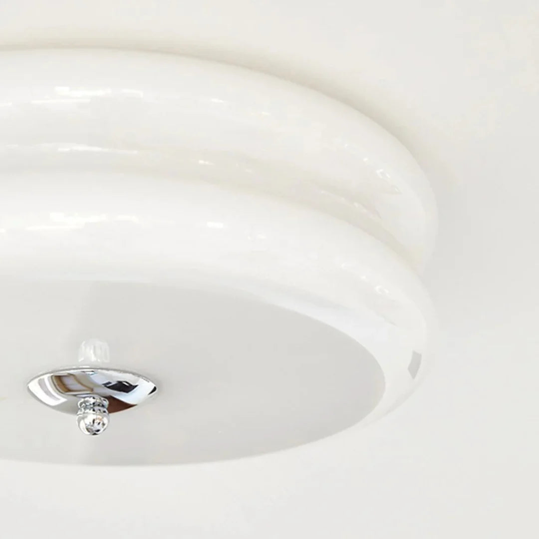 Noordse plafondlamp met gelaagde glazen lampenkap