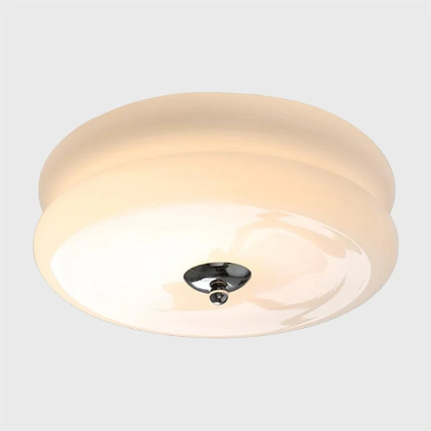 Noordse plafondlamp met gelaagde glazen lampenkap